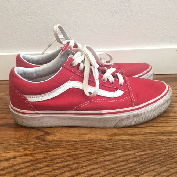 dirty red vans